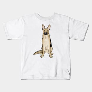 Light Tan and Black German Shepherd Dog | Cute GSD Kids T-Shirt